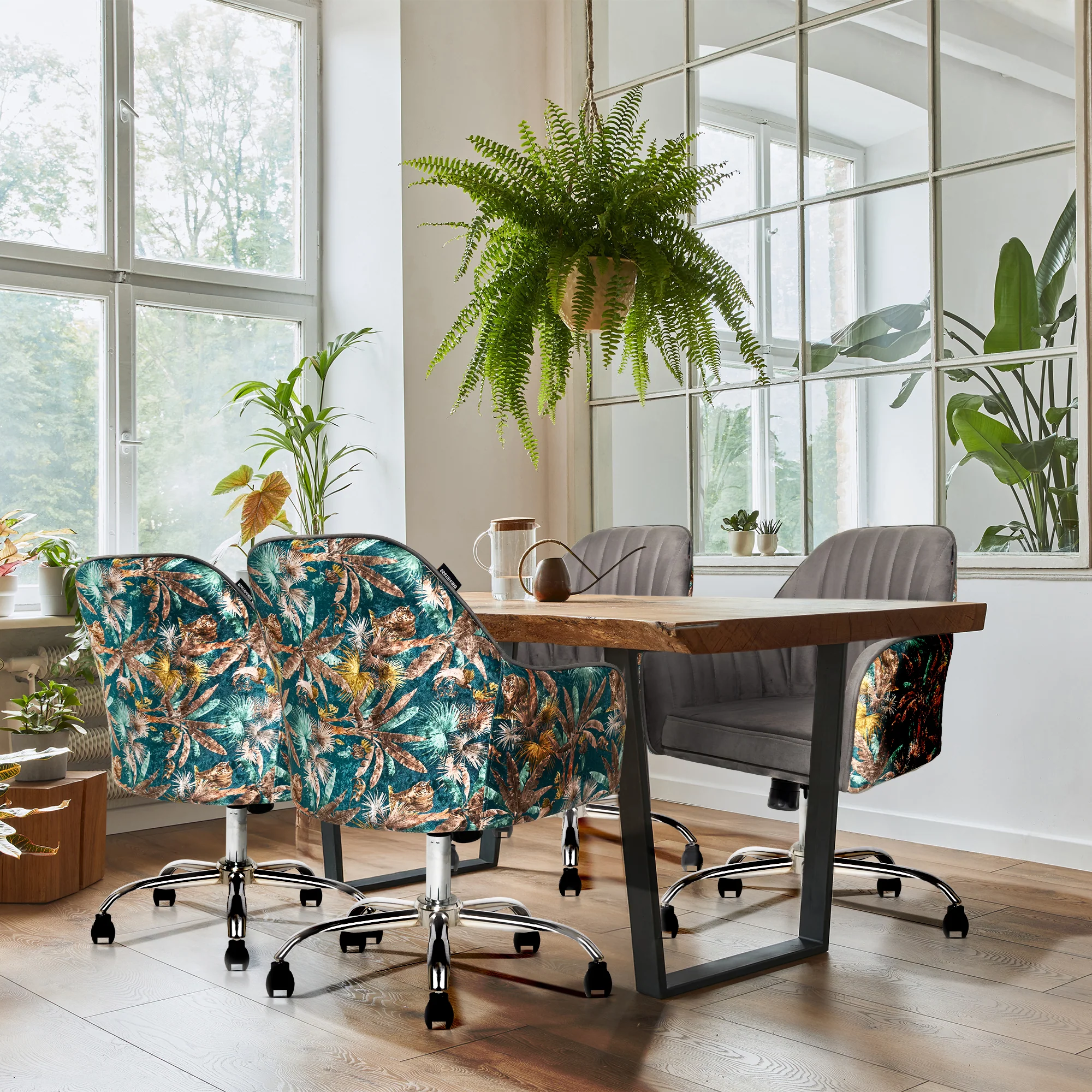Sherni Accent Chair For Office - Adjustable Height, Tilt Lock, 360° Swivel, Heavy Duty Metal Base (Avocado Green) - Image 5